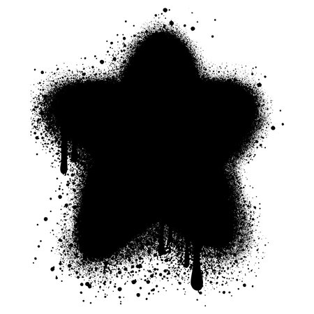 Spray Painted Graffiti star icon isolated on white background. vector illustration. eps 10.のイラスト素材