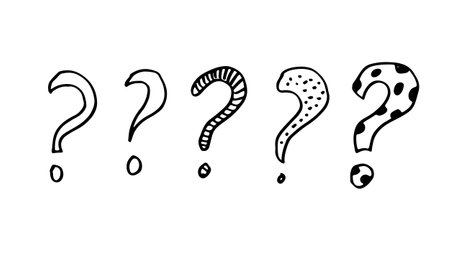 Image of question mark icon on white background.のイラスト素材