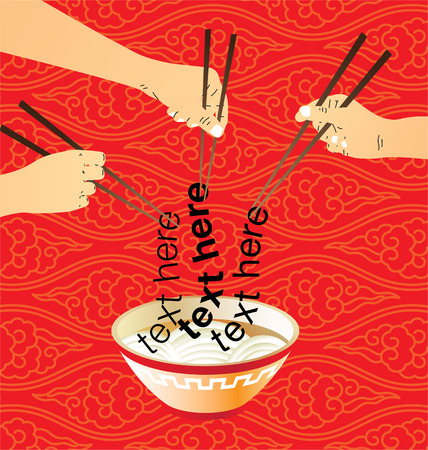 chopsticks illustrationのイラスト素材