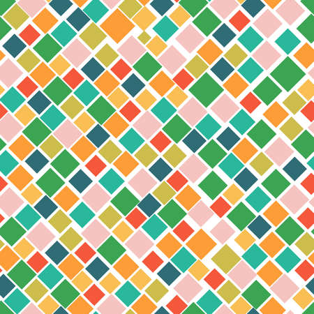 Seamless geometric pattern Abstract background Colorful square grid Design ideas for textiles, fashion, tiles, wallpapers Vector illustrationのイラスト素材