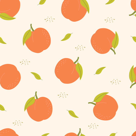 Apple fruit vector pattern, seamless texture  Hand drawn design used for print Wallpaper, decoration, textile Vector illustration on white backgroundのイラスト素材