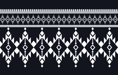 Seamless geometric ethnic pattern Abstract background design for Print, wallpaper, fabric, textile vector illustrationのイラスト素材
