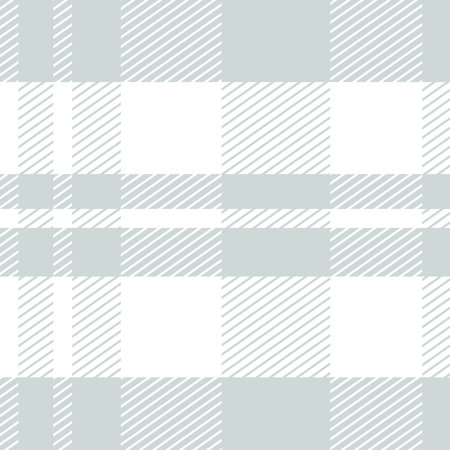 Tartan seamless pattern Plaid vector with pastel gray and white Designs for prints, wallpaper, textiles, tablecloths, checkered backgrounds.のイラスト素材