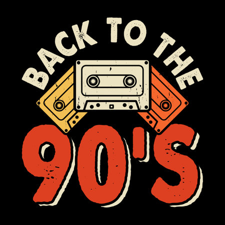 Funny Music Cassette Vintage Mixtape T-shirt Designのイラスト素材