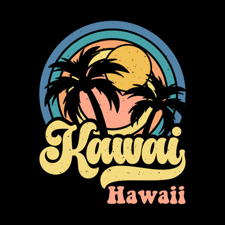 Surfing Summer Vacation Summer T-shirt Designのイラスト素材