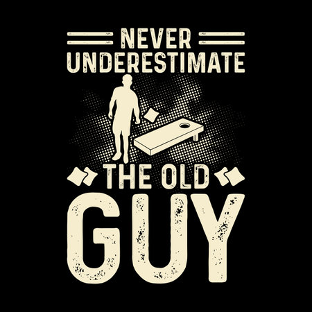 Funny Cornhole Player Retro Vintage Cornhole T-shirt Designのイラスト素材