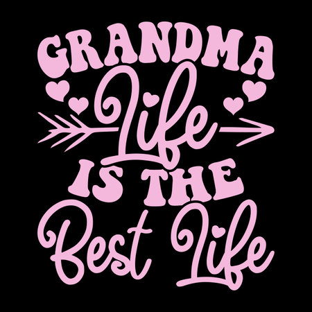 Funny Grandma Vintage Mother's Day T-shirt Designのイラスト素材