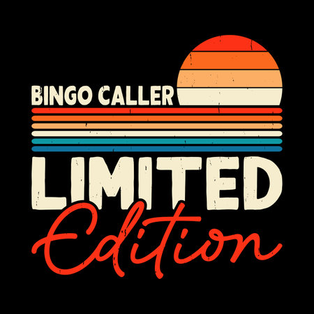 Funny Bingo Player Casino Retro Vintage Bingo T-shirt Designのイラスト素材