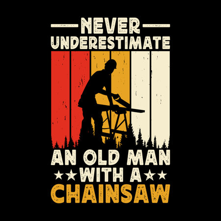 Funny Woodworking Vintage Arborist T-shirt Designのイラスト素材