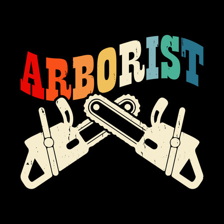 Funny Woodworking Vintage Arborist T-shirt Designのイラスト素材