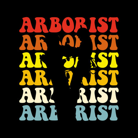 Funny Woodworking Vintage Arborist T-shirt Designのイラスト素材