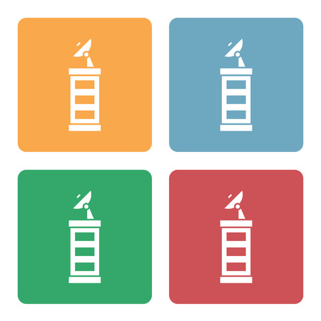 Icon buildings , illustration setのイラスト素材