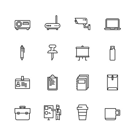 Office icon set.のイラスト素材