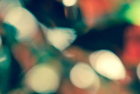Vintage style Red green light bokeh nature backgroundの写真素材