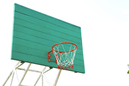 Closeup of basketball hoopの写真素材