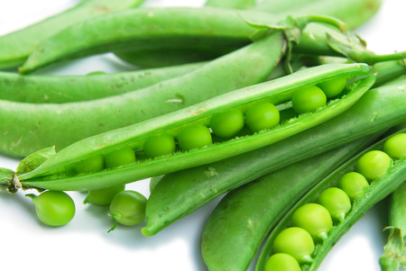 Fresh green pea podの写真素材