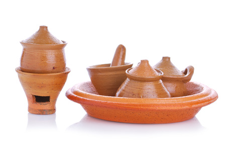 Toy clay pot pottery and kitchenware souvenir handmade for childの写真素材