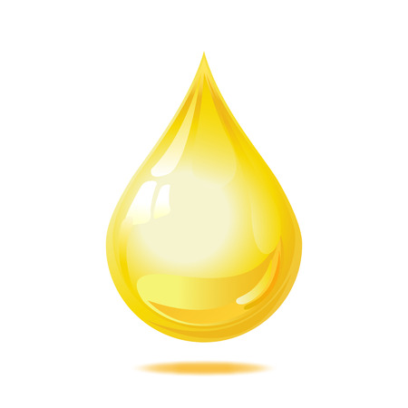 Drop of oil isolated on white background. Vector illustrationのイラスト素材