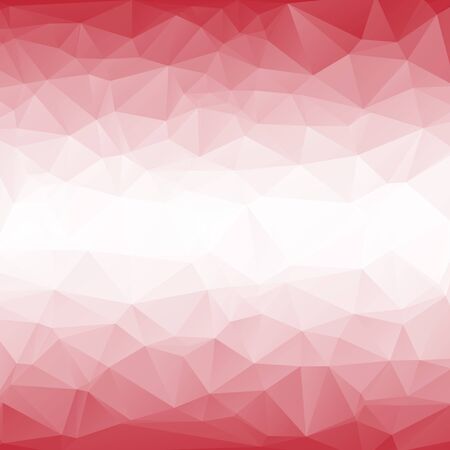 Red white abstract geometric rumpled triangular low poly style vector illustration graphic backgroundのイラスト素材
