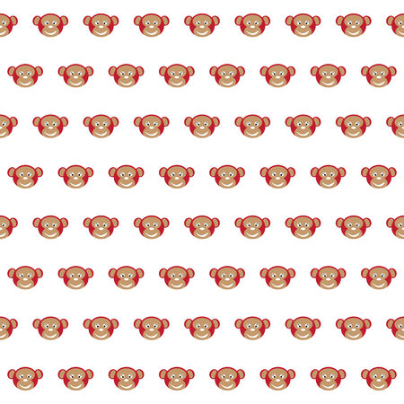 The head of a monkey on white background. The symbol of the new year 2016のイラスト素材