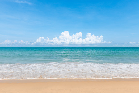 Sea and sand tropical sea under the blue skyの写真素材