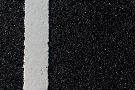 White line on the new roadの写真素材