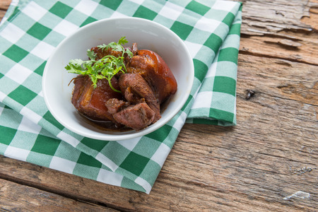 pork stewed in the gravy, thai foodの写真素材