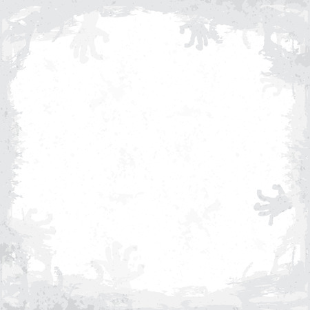 Halloween white background , zombie hand , with copy-space and small gravelのイラスト素材