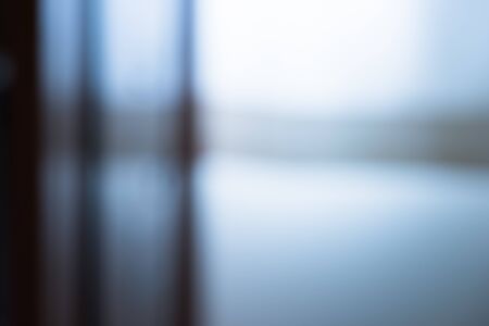 Abstract blurred curtain light from windows , sad and lonely concept with copy space for backgroundの写真素材