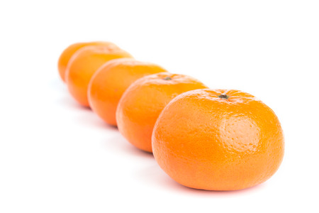 Mandarin orange isolated on white backgroundの写真素材