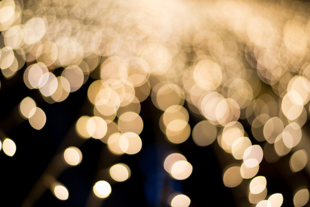 Abstract circles of bright lights in in the dark