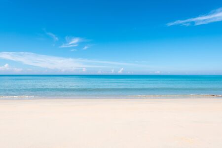 Sand beach blue sky with cloud
