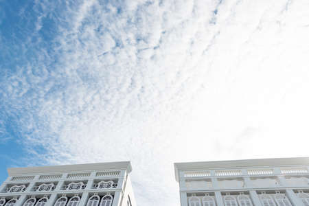 Clouds in the blue sky at sunny dayの写真素材
