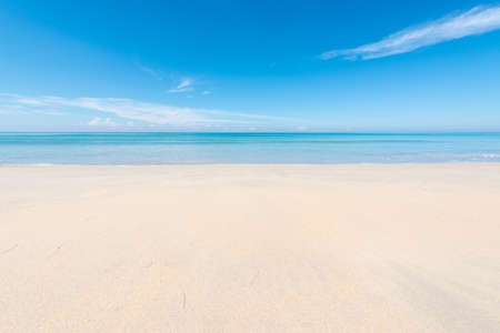 Sand beach blue sky with cloud
