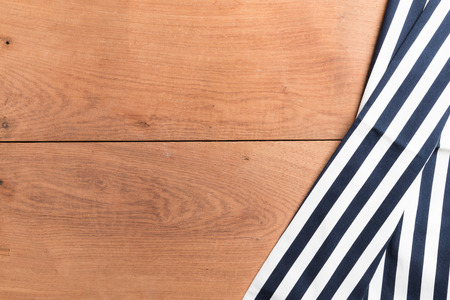 Abstract tablecloths on the wooden table backgroundの写真素材