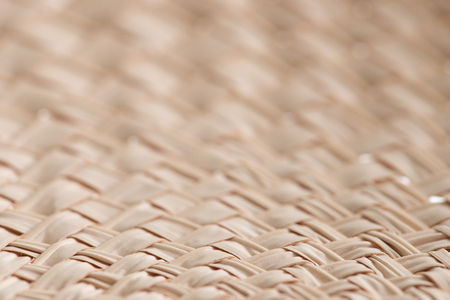 Texture of dry fan palm, Licuala paludosa or Licuala sqinosa, leaf weave into the fan. for backgroundの写真素材
