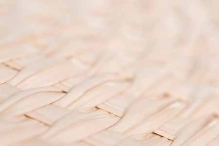 Texture of dry fan palm, Licuala paludosa or Licuala sqinosa, leaf weave into the fan. for backgroundの写真素材