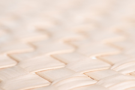 Texture of dry fan palm, Licuala paludosa or Licuala sqinosa, leaf weave into the fan. for backgroundの写真素材