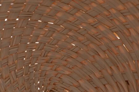 Texture of dry fan palm, Licuala paludosa or Licuala sqinosa, leaf weave into the fan. for...