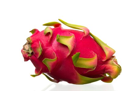 Dragon fruit, pitaya isolated on white backgroundの写真素材