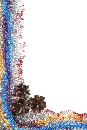 Christmas ornament frame with  a text spaceの写真素材