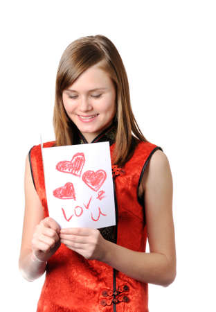 Valentine cardの写真素材