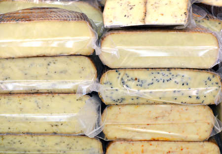 Assortment of various smoked fresh cheeseの写真素材