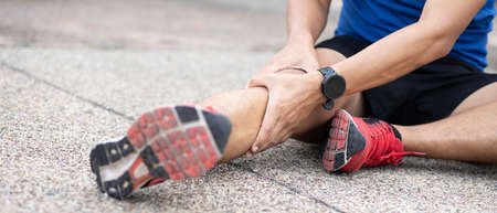 Close up picture.A sportsMan have Severe heartache, Having heart attack.healthcare and health problem concept.の写真素材