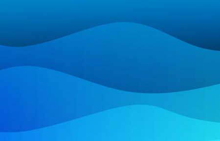 Abstract blue background with smooth wavy lines, can be used for wallpaperの写真素材