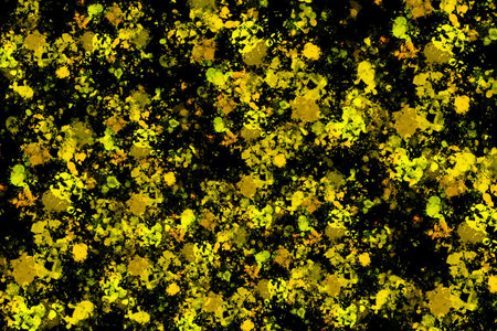 abstract yellow and green watercolor background with some spots on itの写真素材