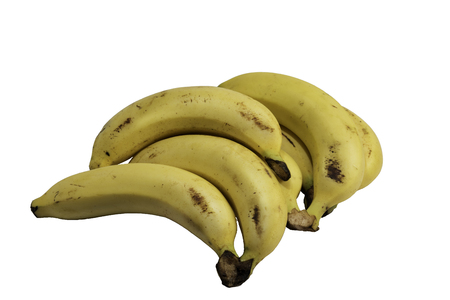 Bunch of ripe tasty bananas isolated on white backgroundの写真素材