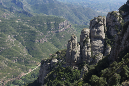 Monserrat scene in a sunny dayの写真素材