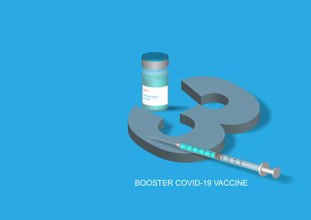 Booster dose of covid-19 vaccine for high immunity against covid-19 omicron variant.のイラスト素材