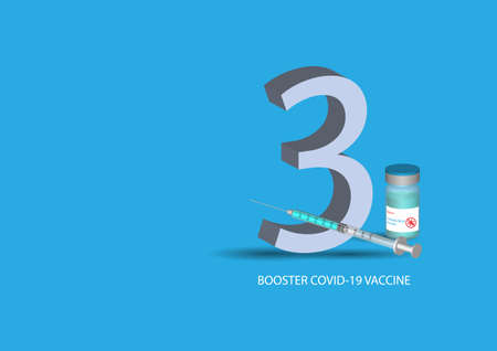 Booster dose of covid-19 vaccine for high immunity against covid-19 omicron variant.のイラスト素材